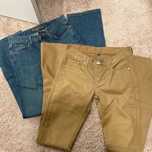 Blue and Tan Jeans Set